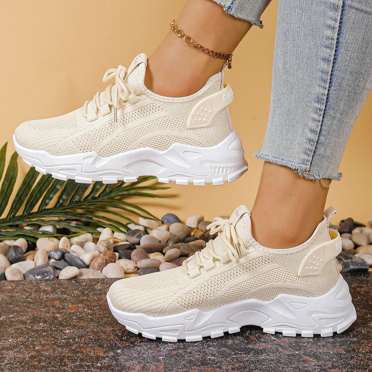 Beige / 11.5 (USA Women's Size)
